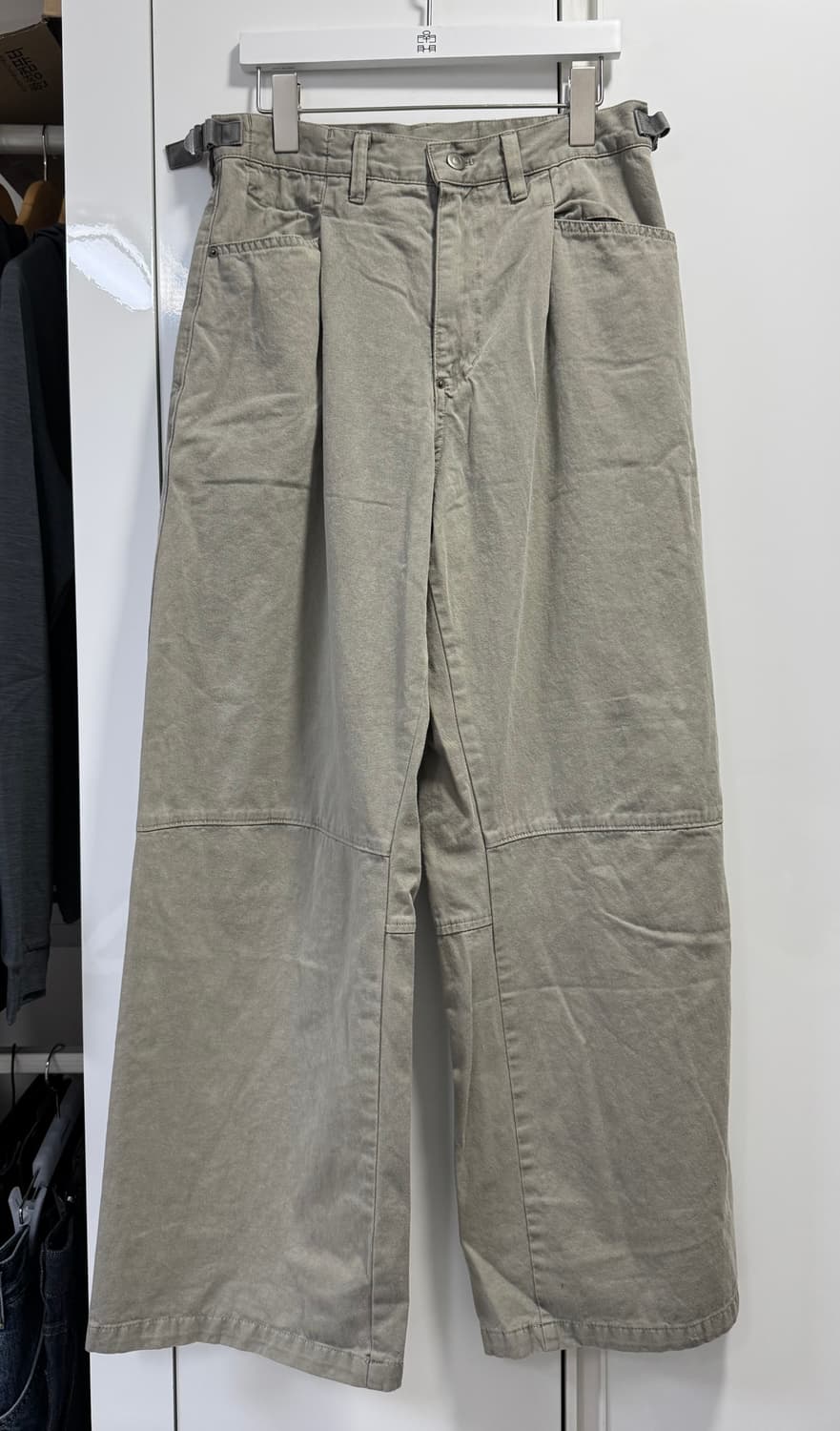 폴리테루 원 턱 고시마 카키 그레이 2사이즈 상품이미지2