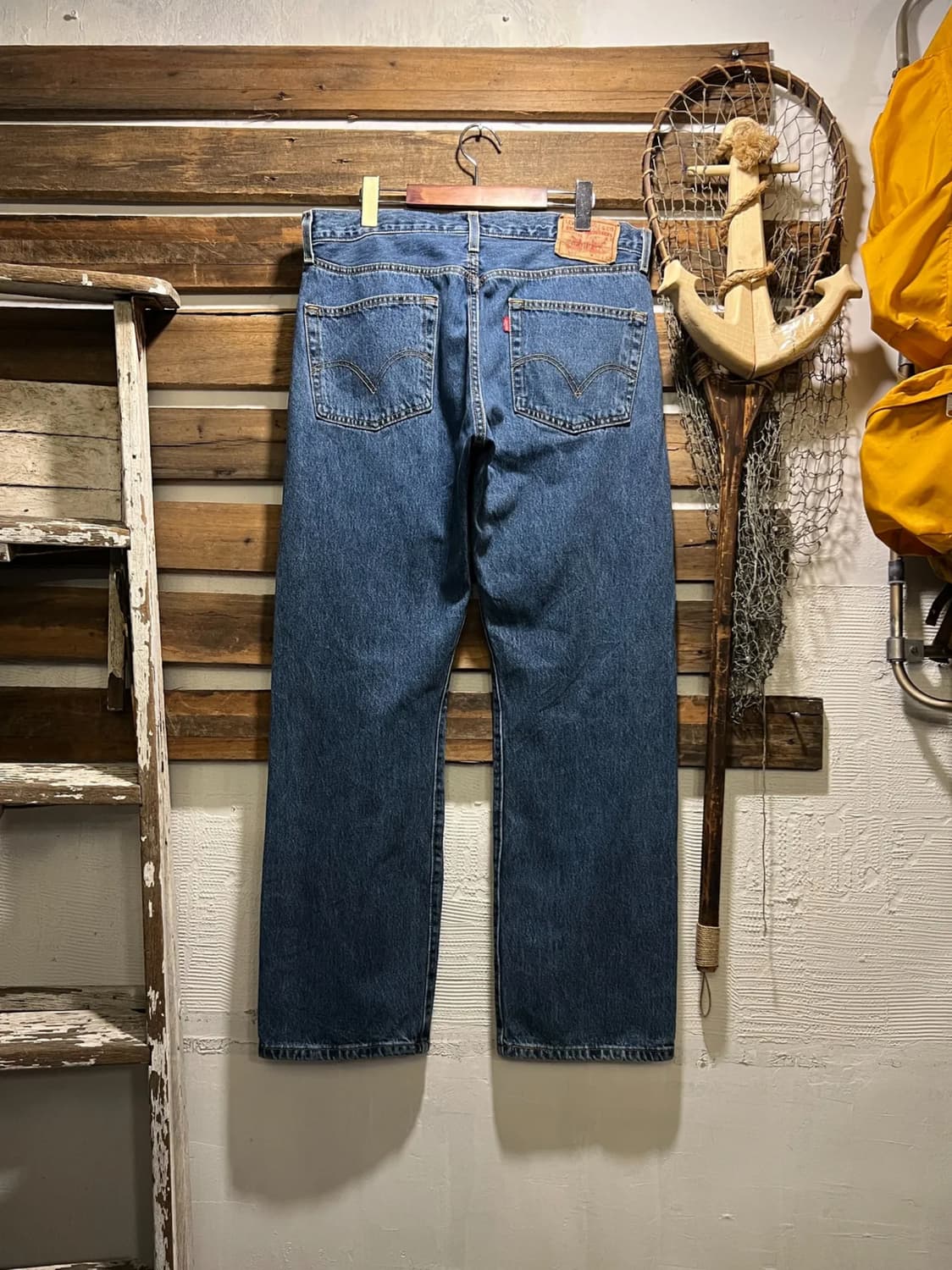 [33]00's 리바이스 USA 501 미디엄블루 데님 팬츠 상품이미지1