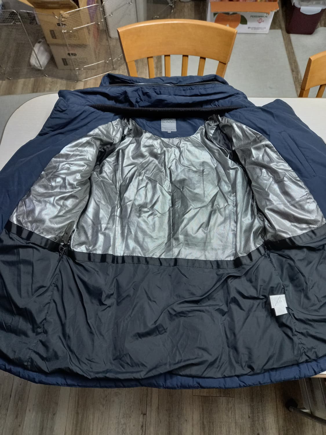 XL105 STUDIO BONNIE 덕다운 하프패딩 네이비 XL-451 상품이미지5