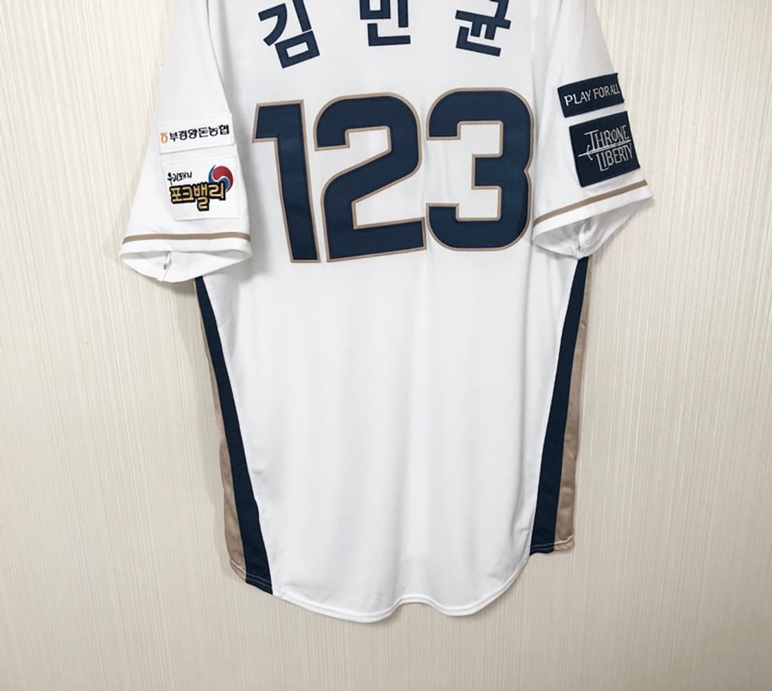 (1)KBO 데상트 NC다이노스 선수지급 홈유니폼 110 #123 김민균 상품이미지10