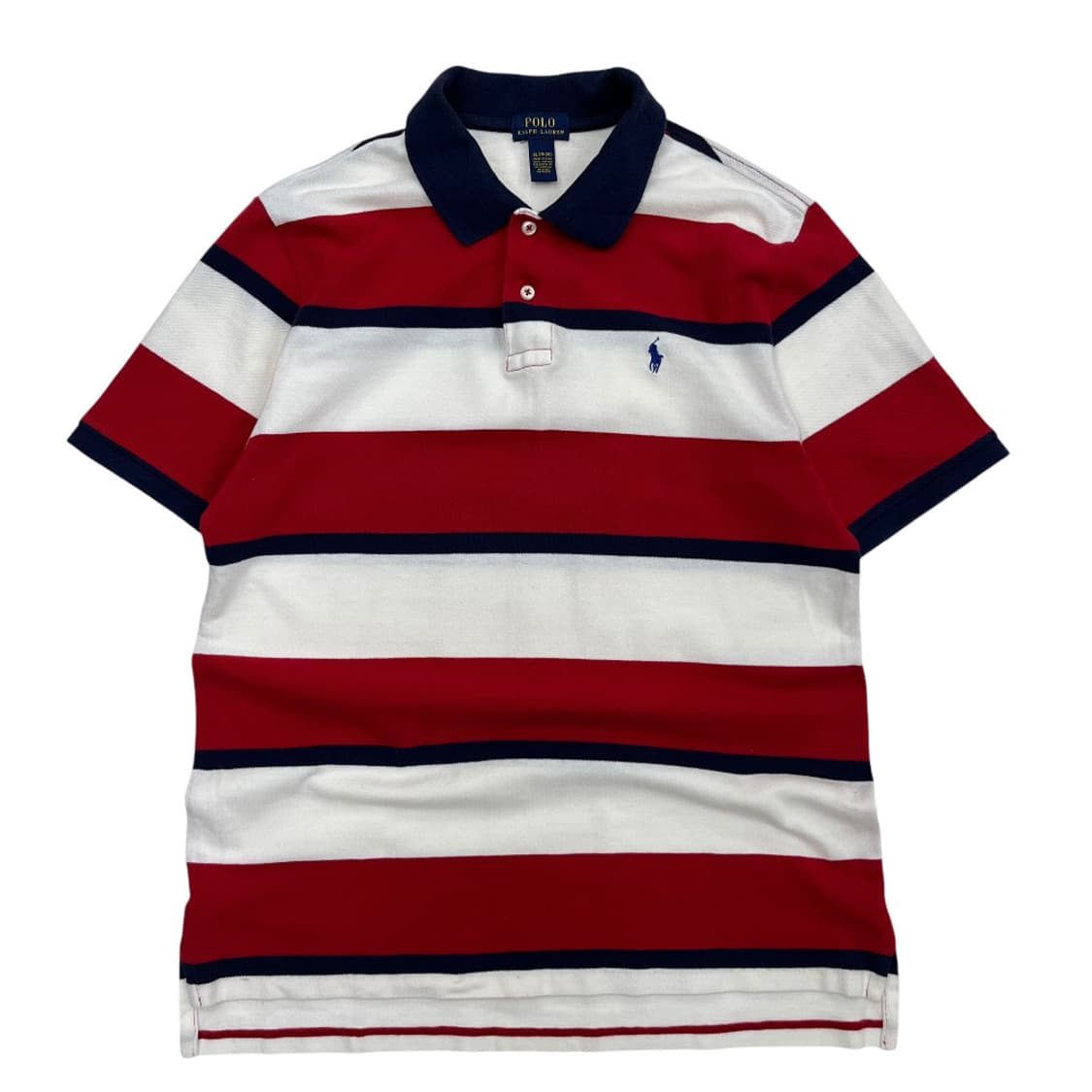 폴로 랄프로렌 블루포니 레드 단가라 pk반팔 XL 상품이미지2