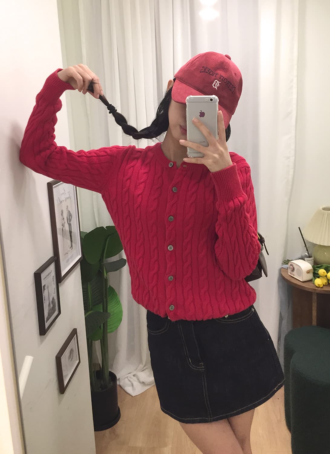 여성 로던 꽈배기 니트가디건 95 상품이미지1