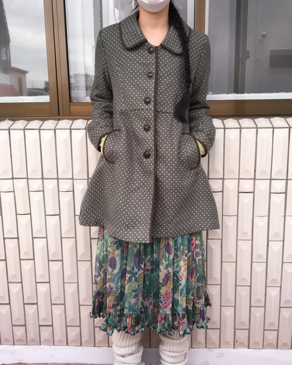 Axes femme dot pattern coat 상품이미지1