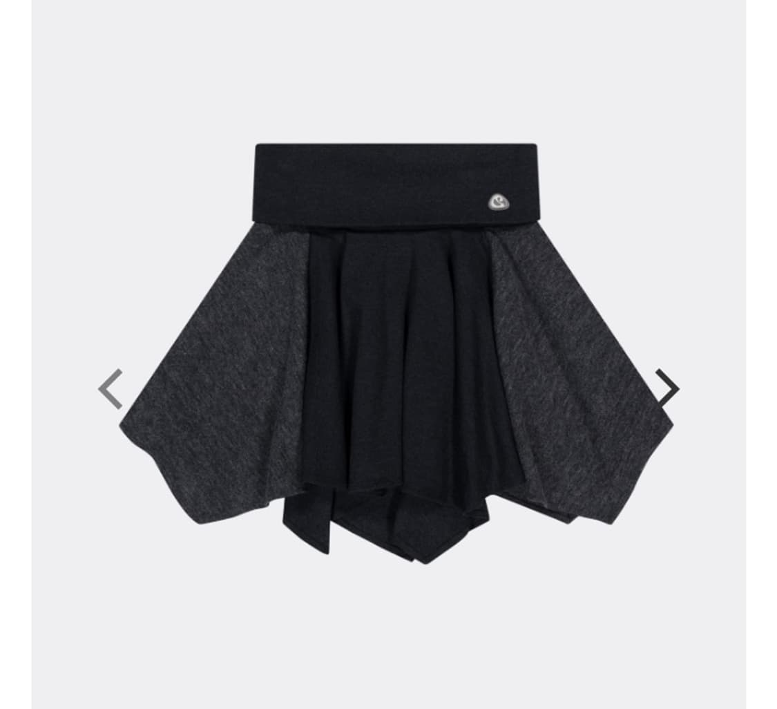 코이세이오 폴딩 언발란스 스커트 차콜 상품이미지1