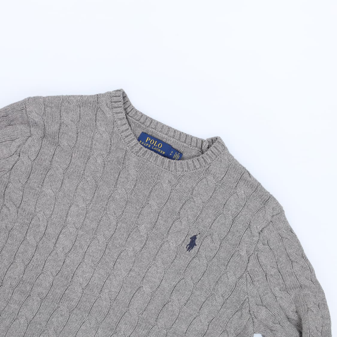 [S] 신형 폴로 랄프로렌 꽈배기 케이블 니트 스웨터 회색 3817 상품이미지3