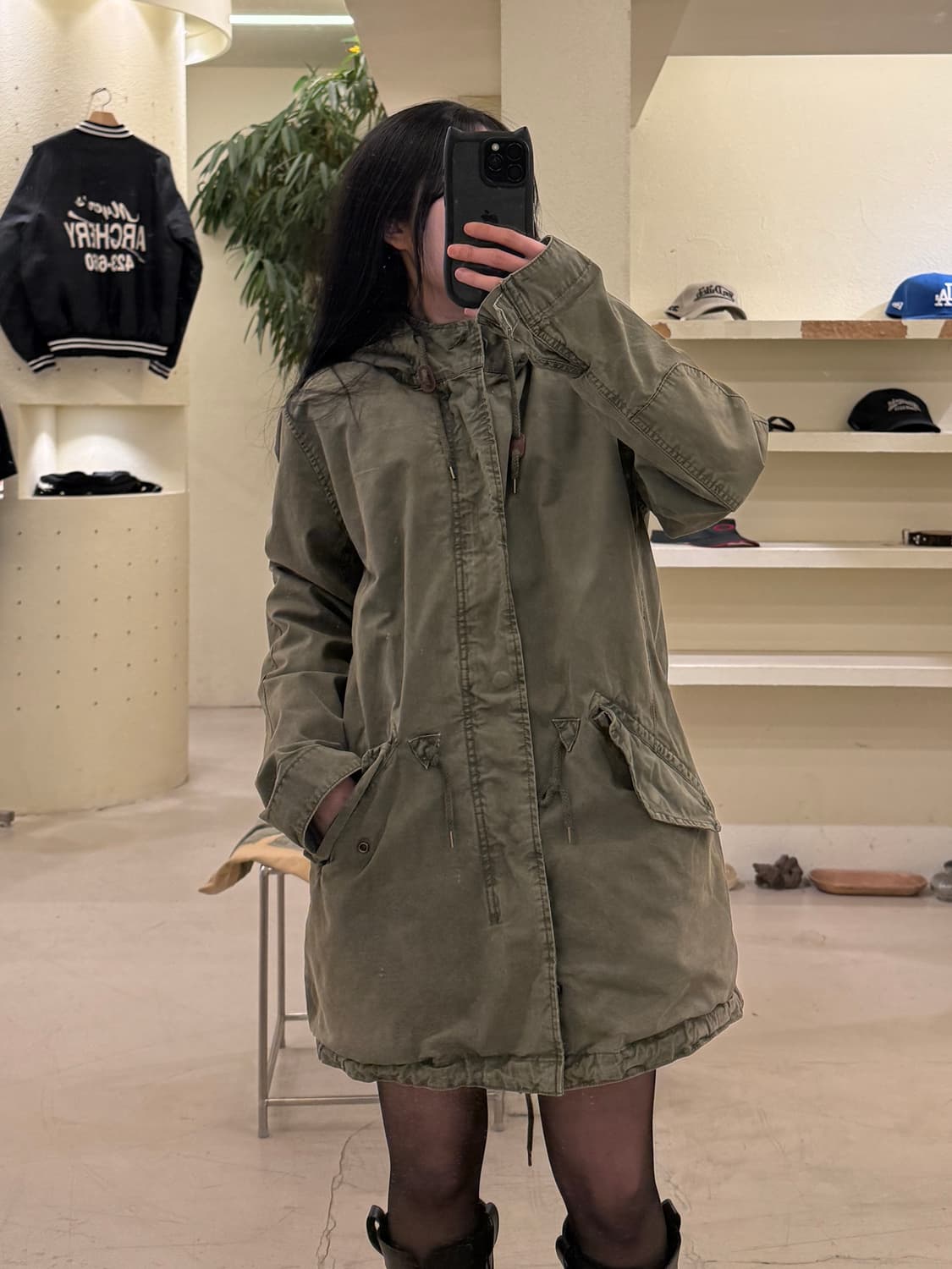 갭 카키 후드 야상 자켓 U158 상품이미지1