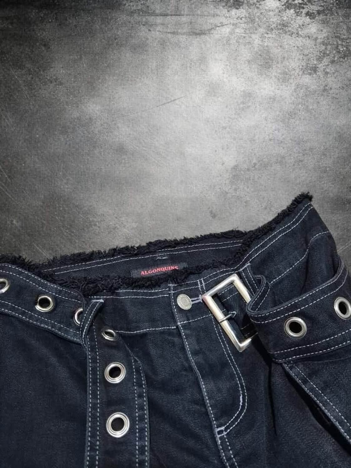 Punk bondage eyelet belt jeans 상품이미지4