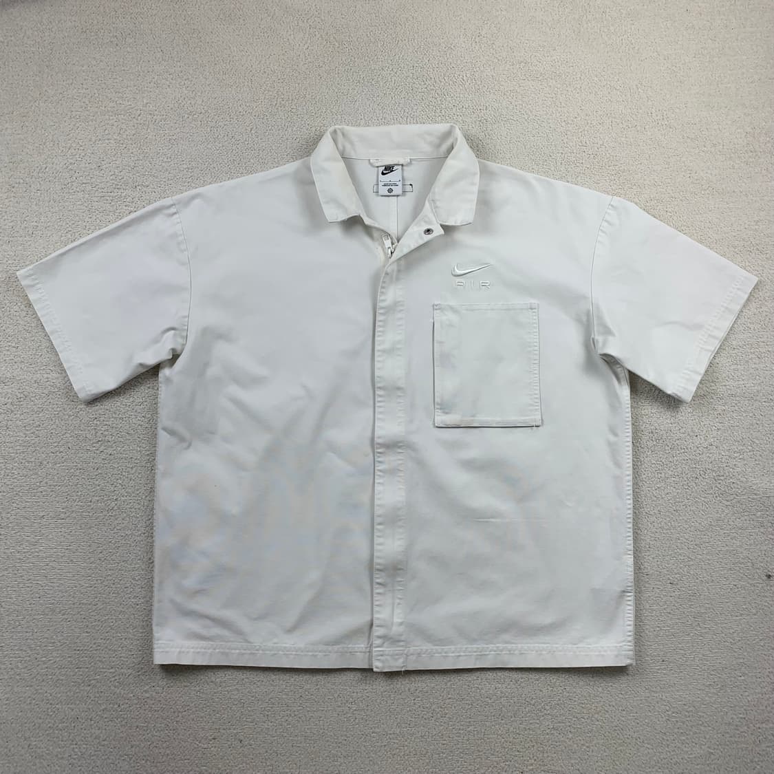 나이키 에어 스우시 코튼 오버 하프셔츠 화이트 상품이미지1