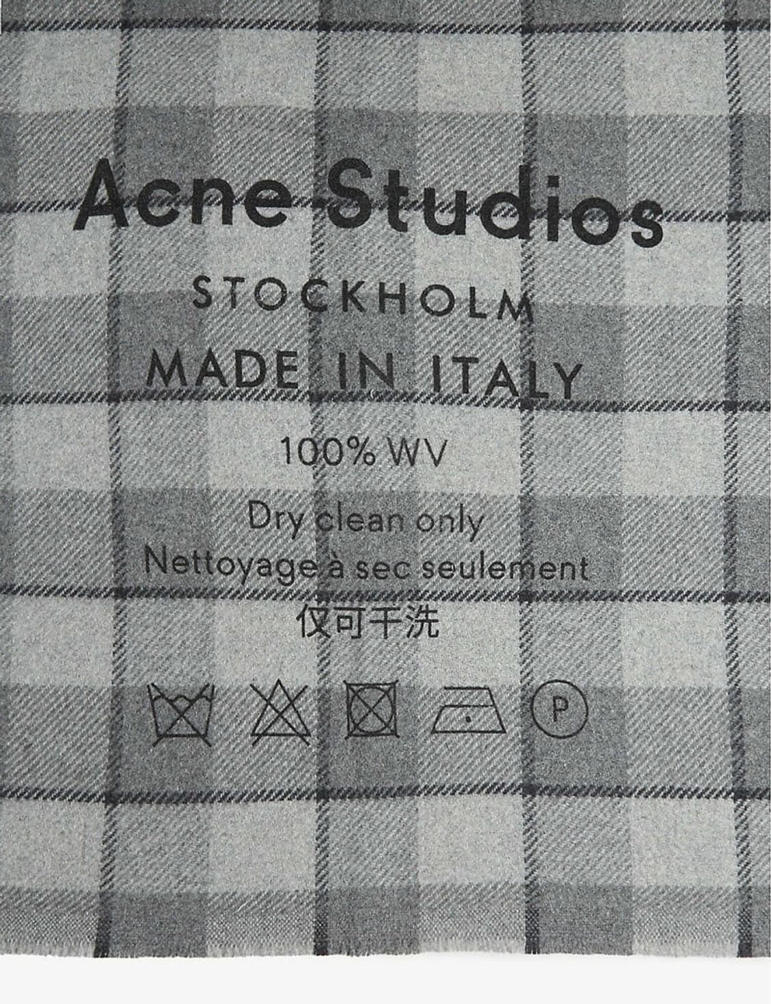 아크네 스튜디오 체크 머플러 그레이 상품이미지4