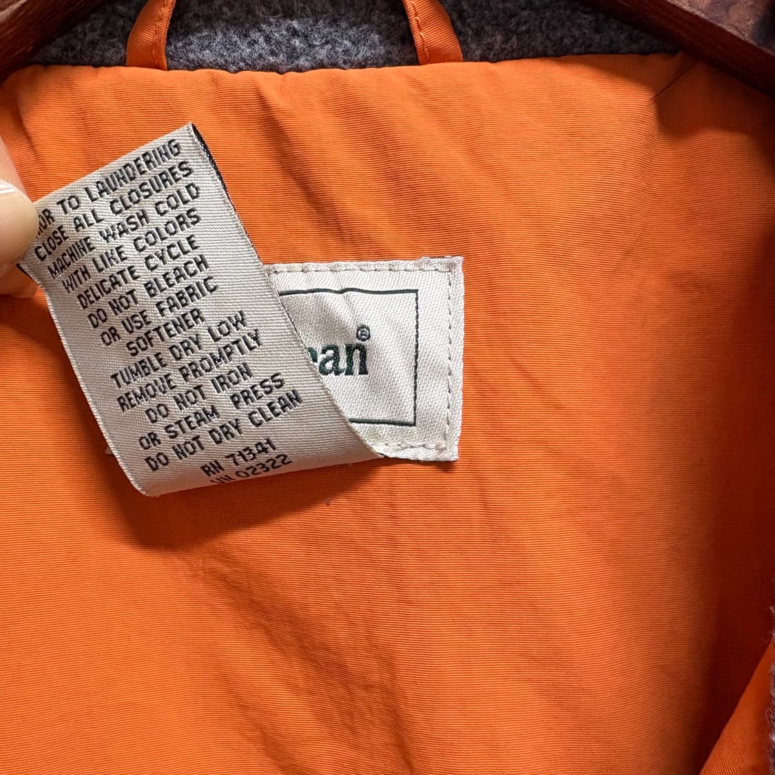 L.L.Bean 엘엘빈 오렌지 웜업 점퍼 XL 상품이미지3