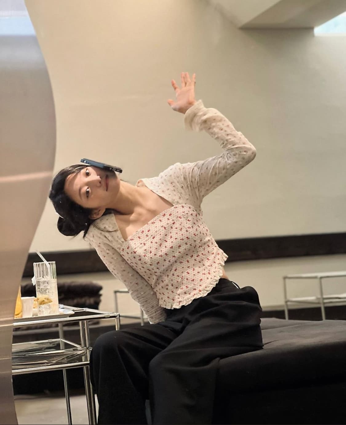 인스턴트펑크 레이스믹스 스퀘어넥 블라우스( Ivory flower) 상품이미지3