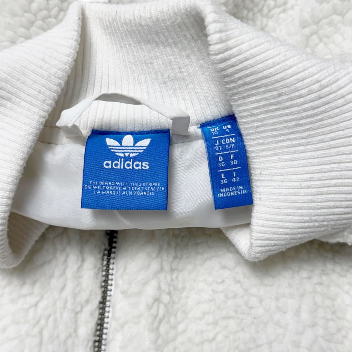 (S) 아디다스 삼선 뽀글이 후리스 봄버 자켓  상품이미지3