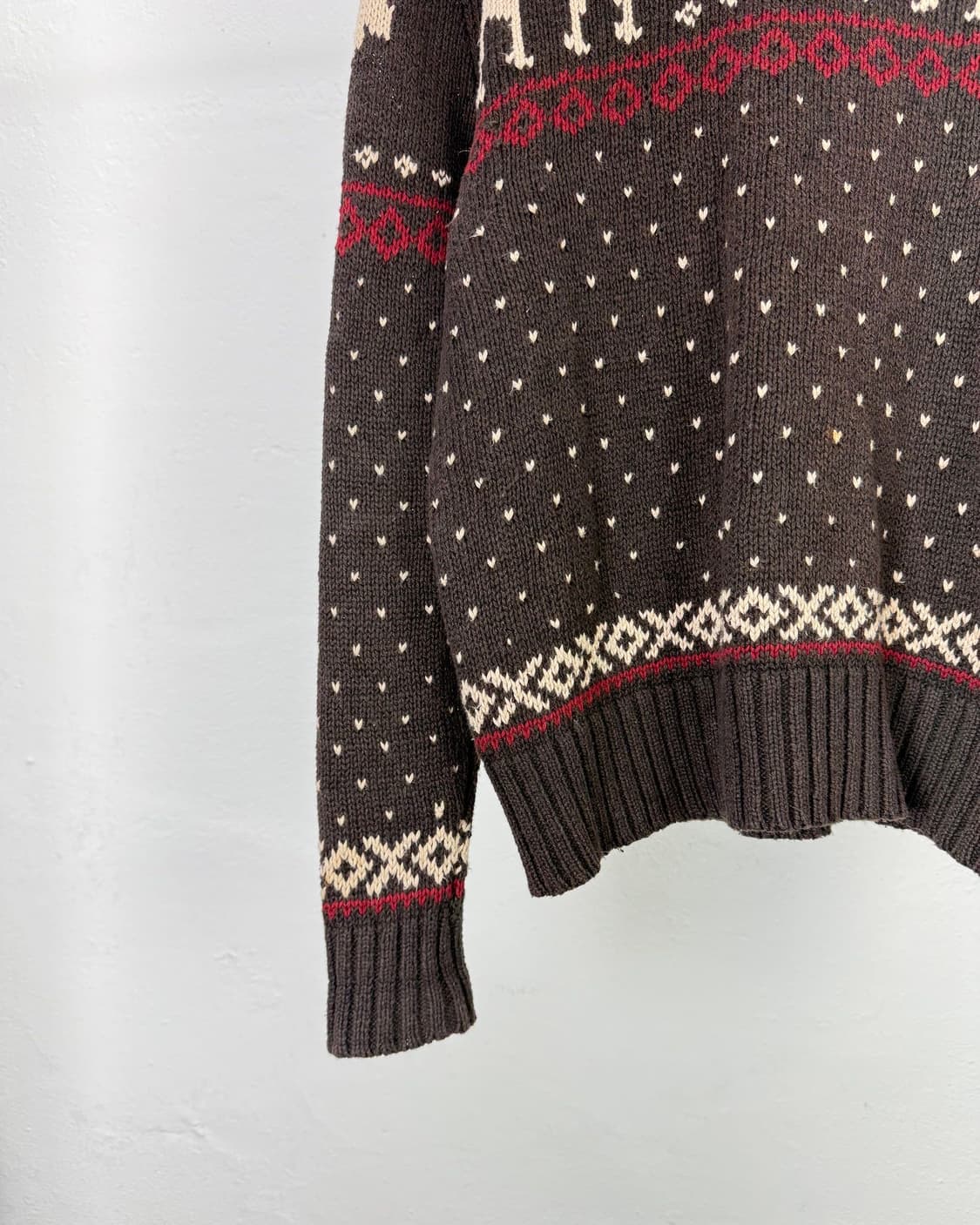 폴로 랄프로렌 브라운 노르딕 크루넥 니트 스웨터 상품이미지4