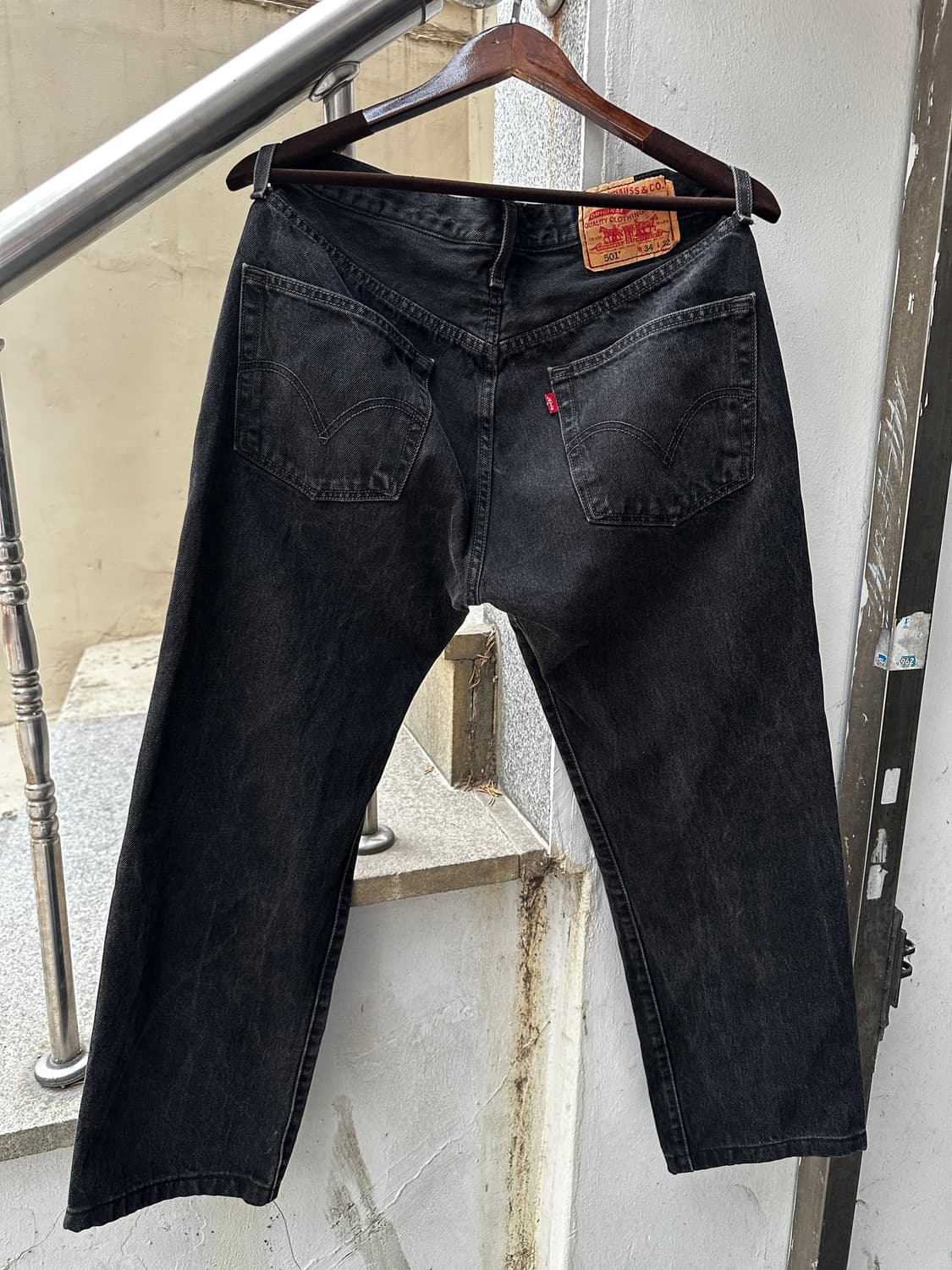 90-00s Levi’s 501 블랙 데님 팬츠 w30 상품이미지2