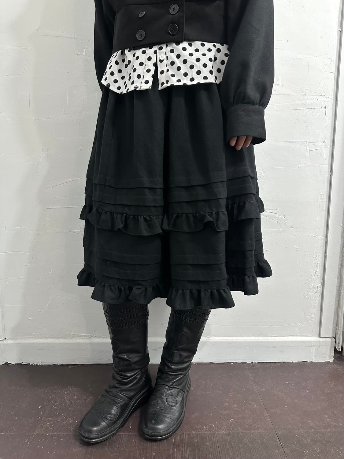 studio-v frill detail skirt 상품이미지3