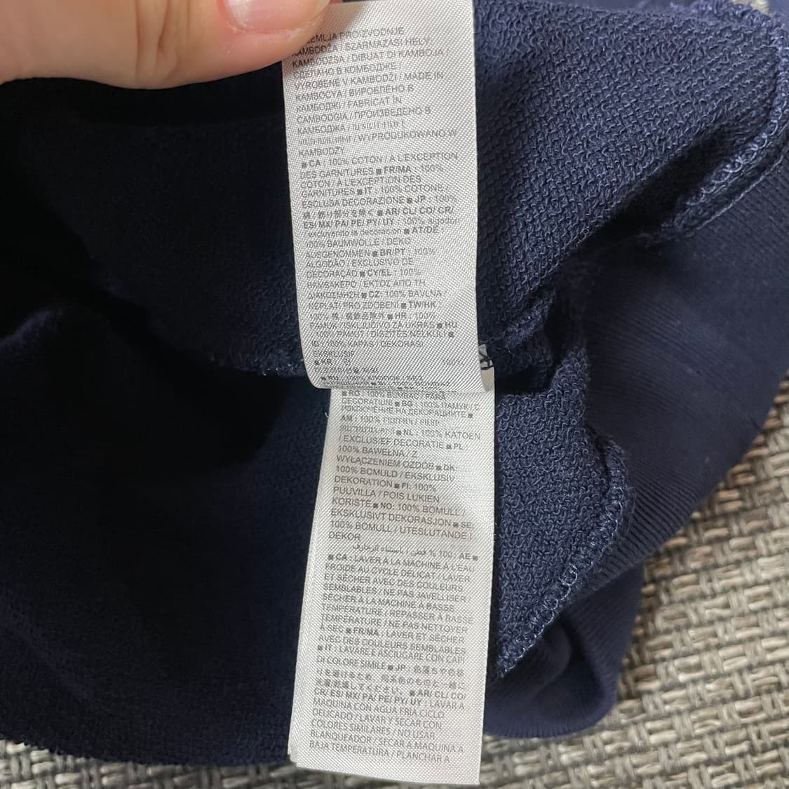 GAP 갭 빅로고 네이비 오버핏 후드티 L 상품이미지6