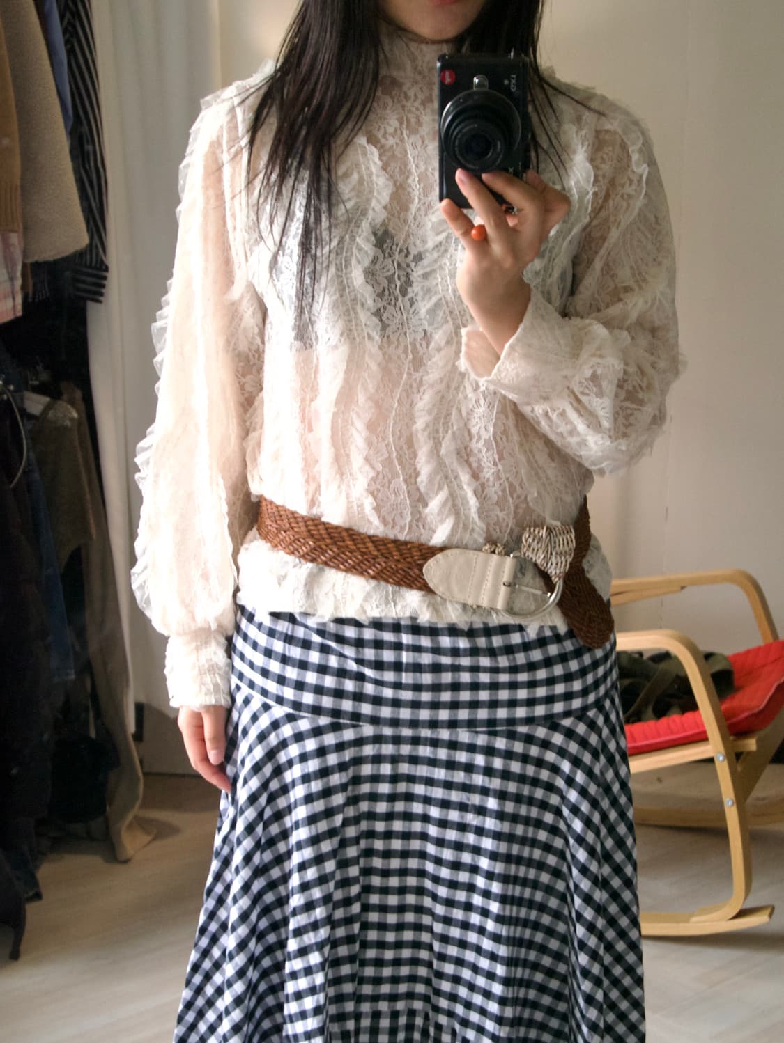 lace jacquard shirts 상품이미지8