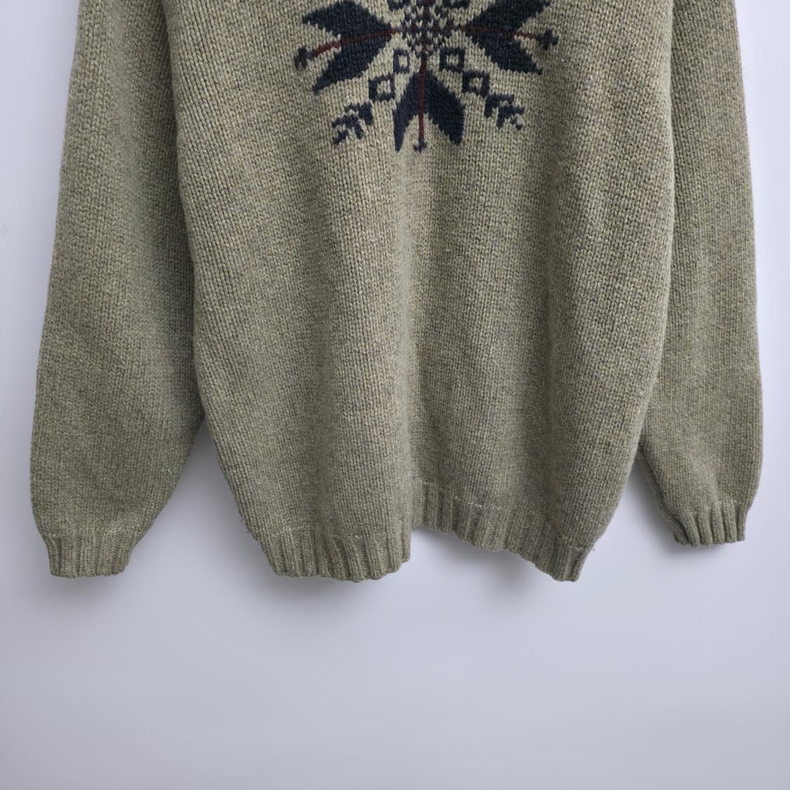 [L] 아베크롬비  패턴 니트 스웨터 카키 상품이미지3