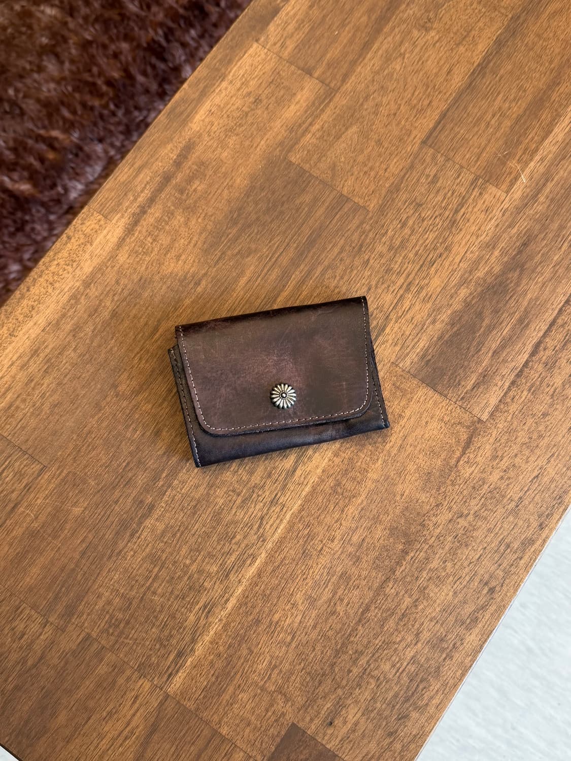 Vtg 빈티지 콘초 레더 월렛 (Dark Brown) 상품이미지1