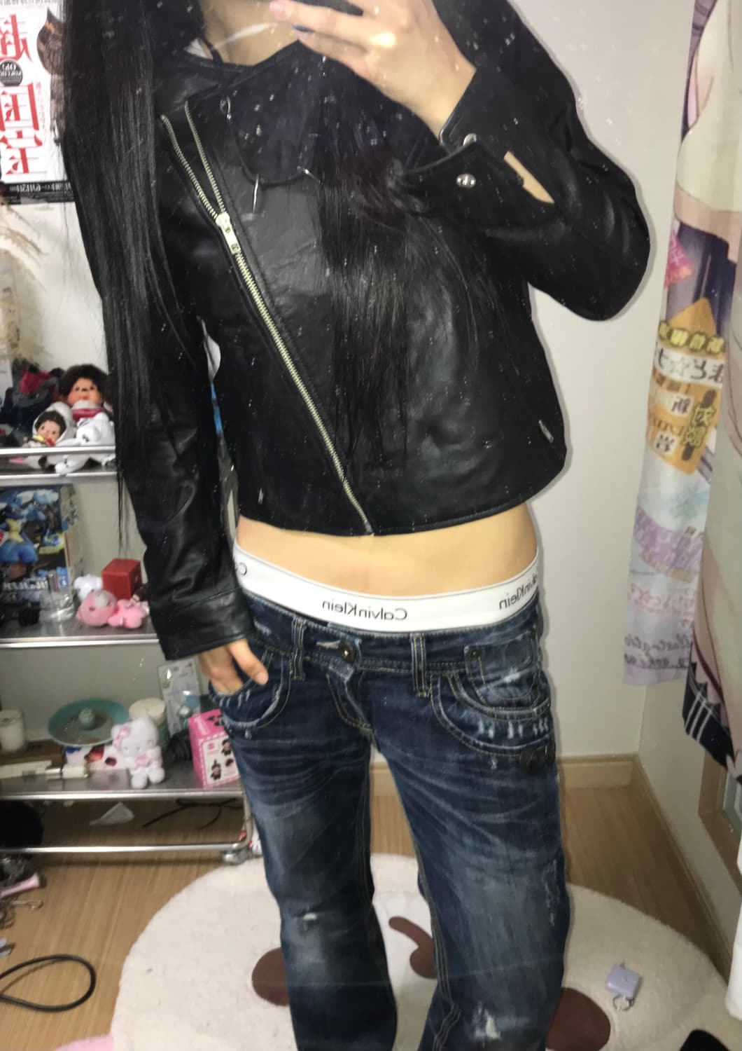 Jtp leather 램스킨 사선지퍼 가죽자켓 상품이미지1