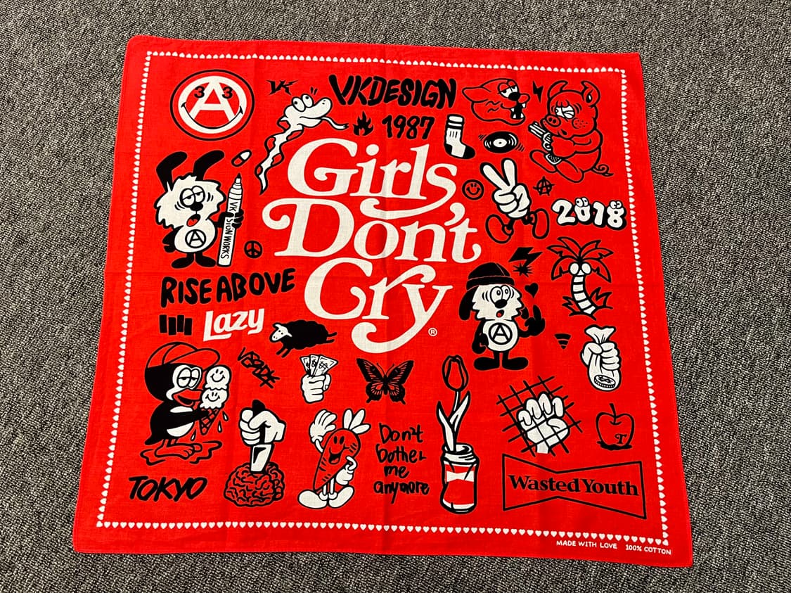 베르디 Girls Don't Cry 레드 반다나 상품이미지1