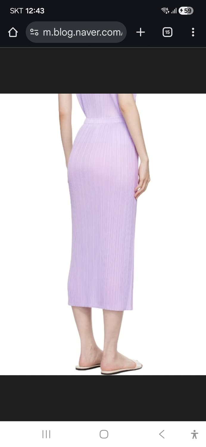 플리츠플리즈 24년4월 스트레이트 스커트 이세이미야케 상품이미지6