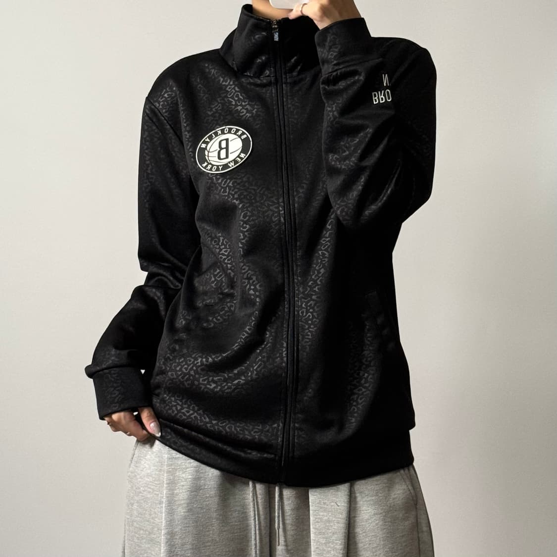 NBA 브루클린 뉴욕 트랙탑 져지 블랙 L [091704] 상품이미지2