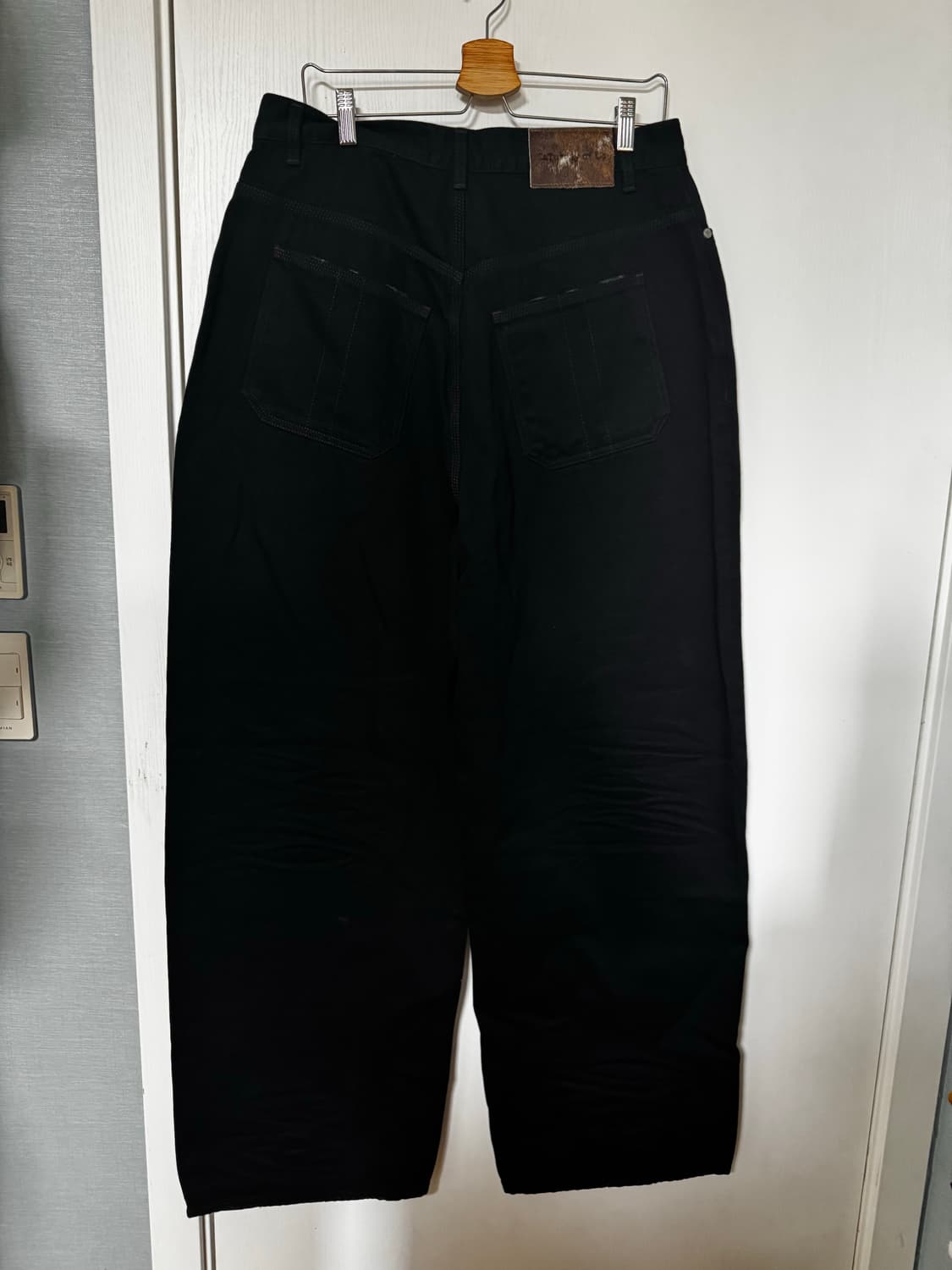 Stu 데미지드 벌룬핏 흑청 데님 청바지 L 새상품 상품이미지2