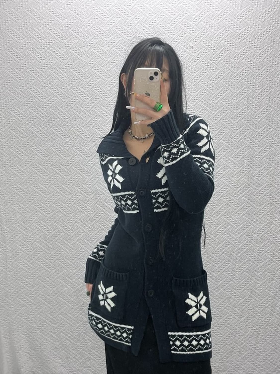 타미힐피거 여리 슬림핏 코위찬 노르딕 롱 가디건 S C08144 상품이미지2