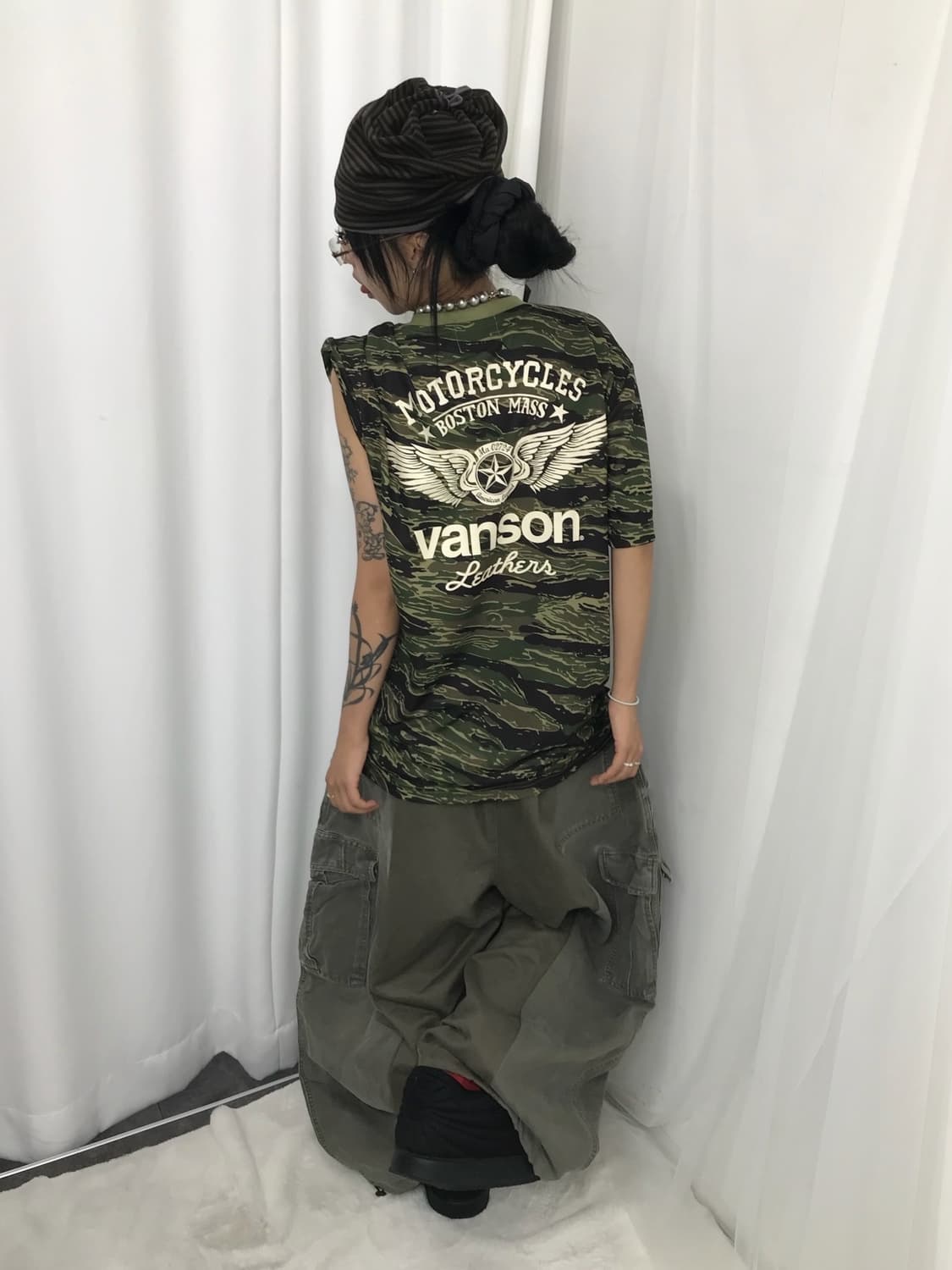 < Vanson Camouflage Printing T-shirt > 상품이미지3