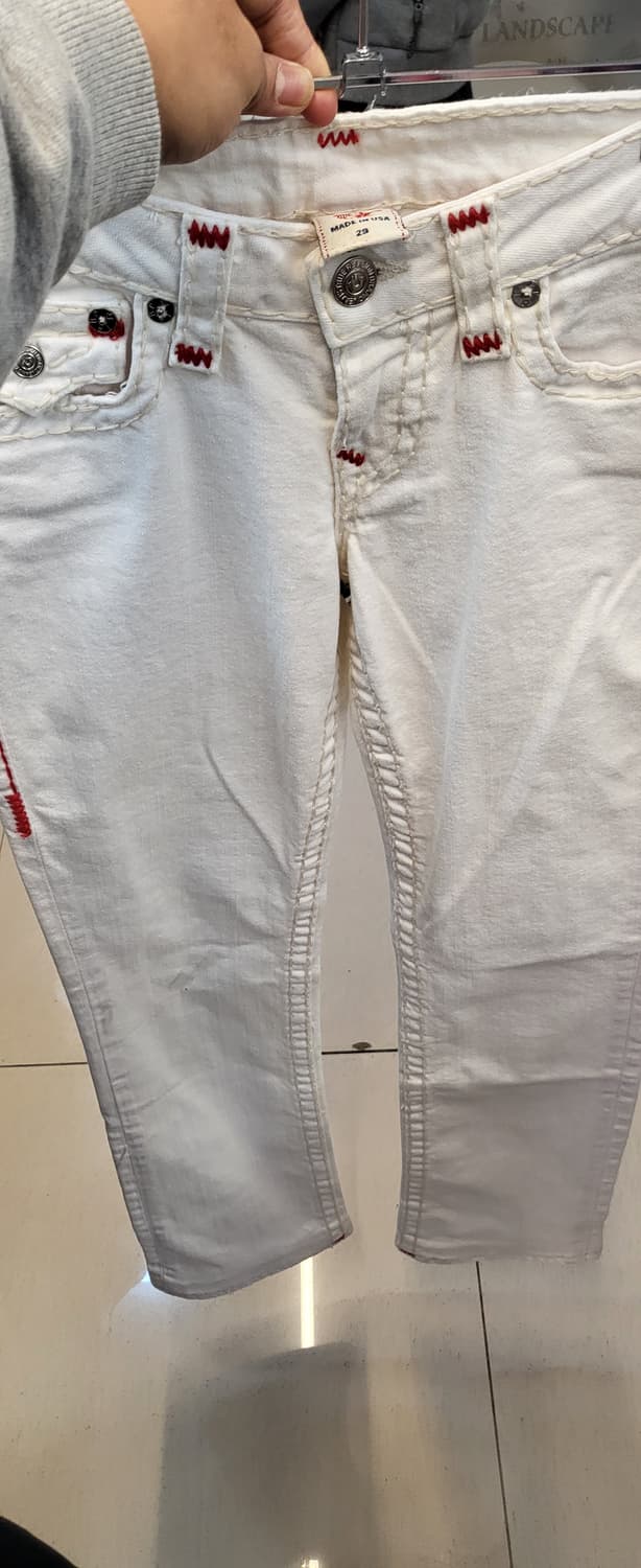 트루렐리전 하얀 데님 팬츠 29 상품이미지3