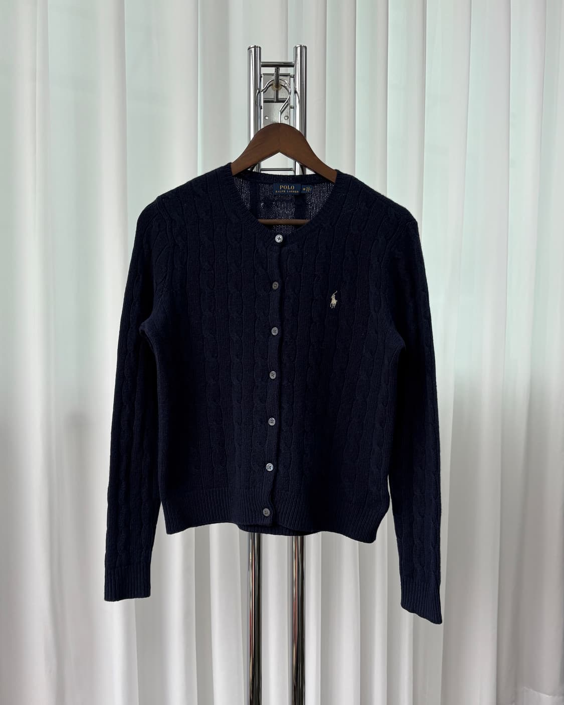 [M]폴로 랄프로렌 캐시미어 케이블 니트 가디건 navy 상품이미지2