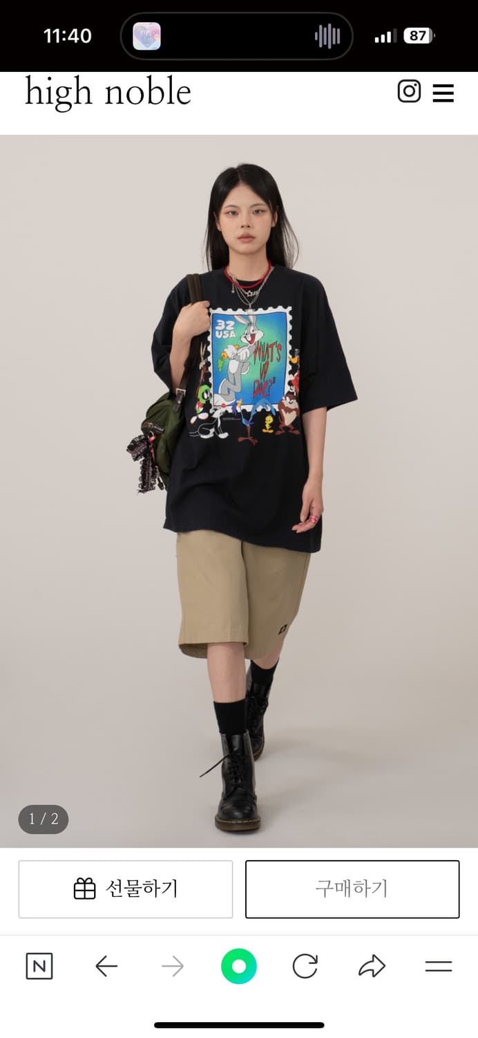 90's Bugs Bunny made in U.S.A. 빈티지반팔 티셔츠 상품이미지1