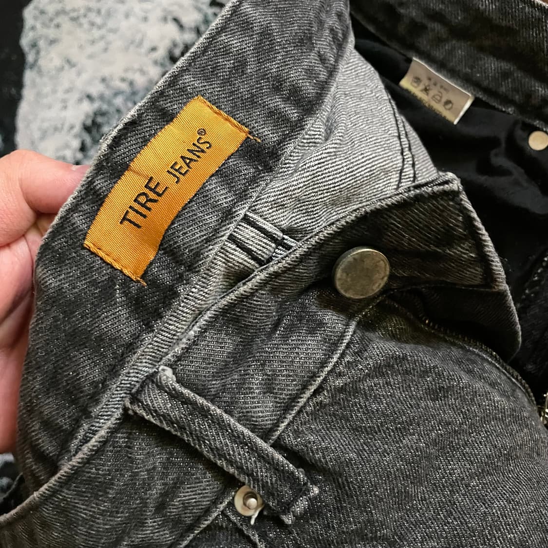 Vintage Black denim jeans 상품이미지3
