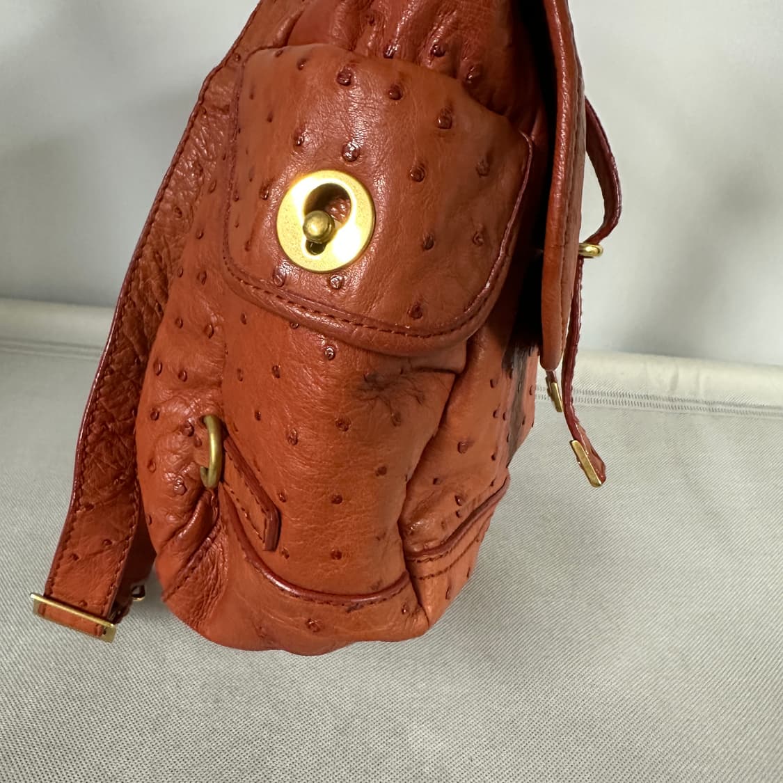 입생로랑 낙타가죽 플립백 오렌지 상품이미지3