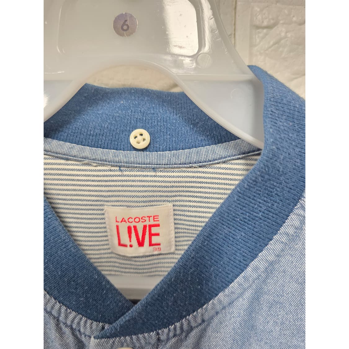 택포) 라코스테 LIVE 헨리넥 데님 셔츠 95 상품이미지2