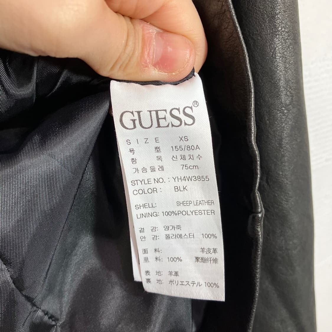 게스 가죽 라이더 자켓 상품이미지6