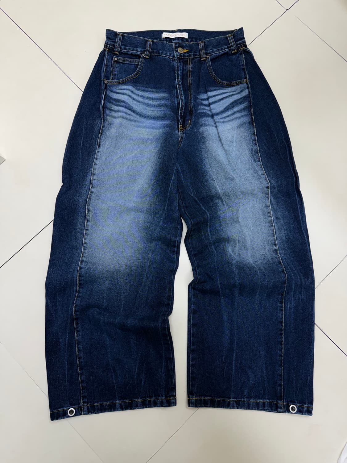 모덴아르더 워싱 와이드핏 데님팬츠 상품이미지1