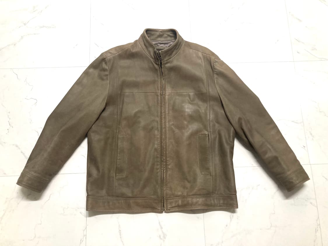 90s 생미셸 염소가죽 리얼 레더 자켓 100-105 상품이미지1