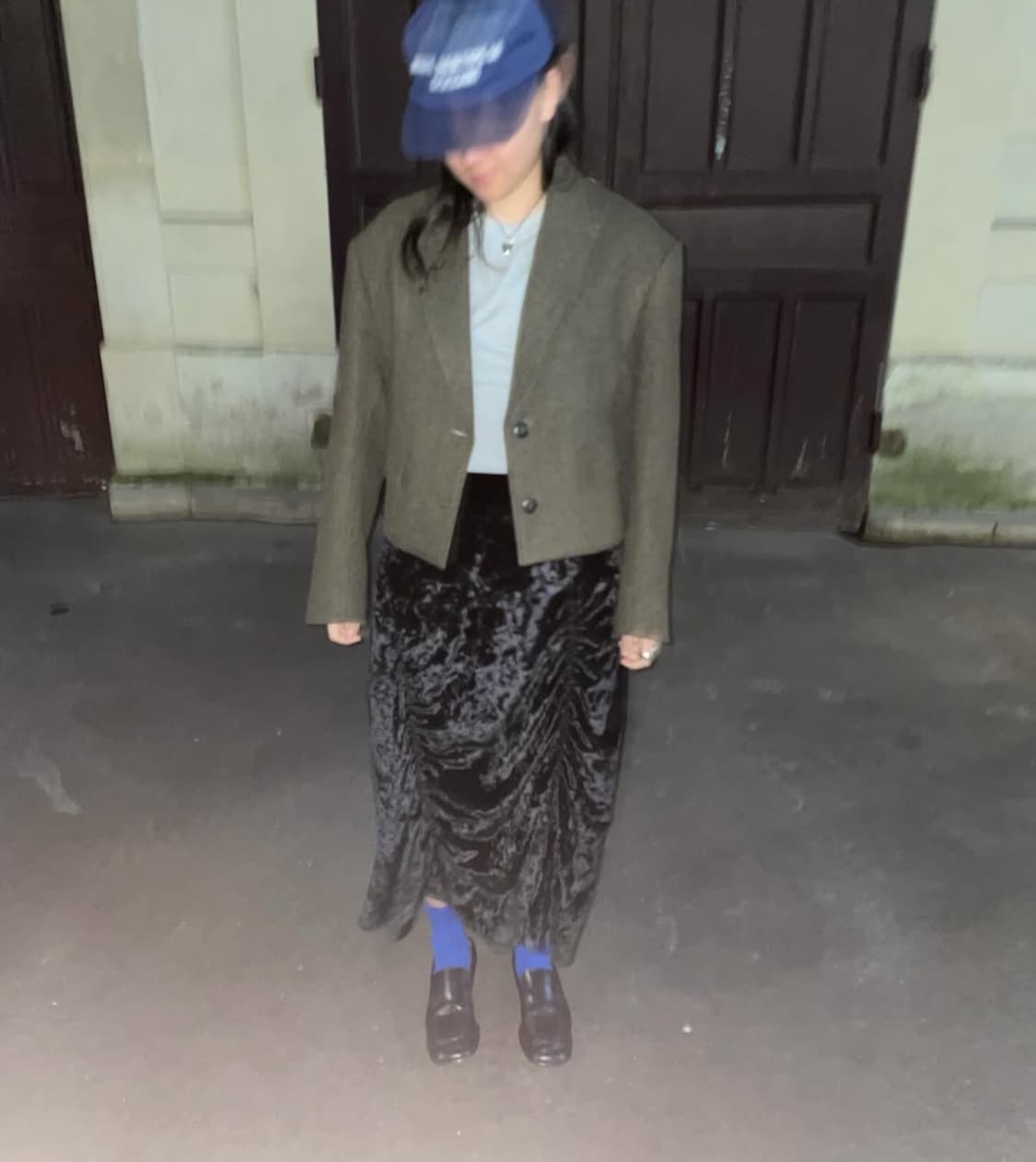 에토스 벨벳셔링 스커트 m 상품이미지1