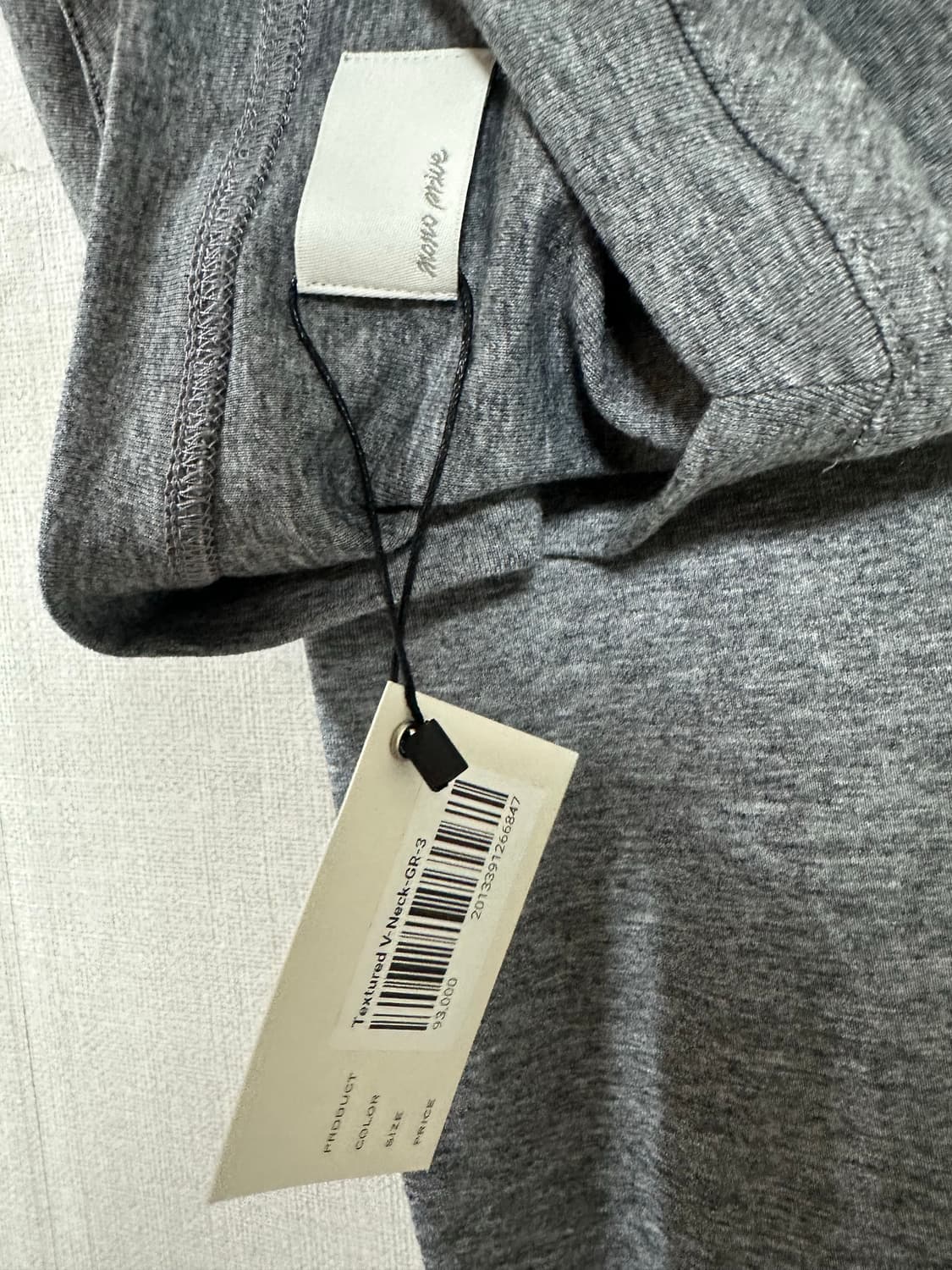 Textured V-neck Sleeve gray (사이즈3) 상품이미지3