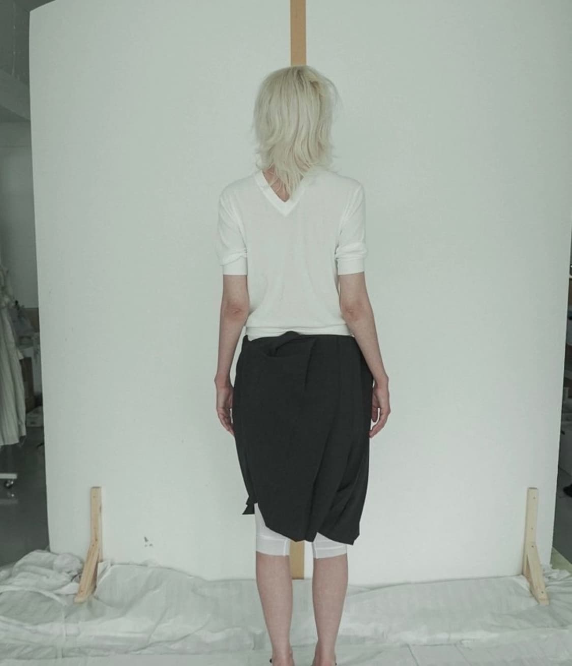 에옹쓰 플리츠스커트 pinched pleats skirt 블랙2 상품이미지2