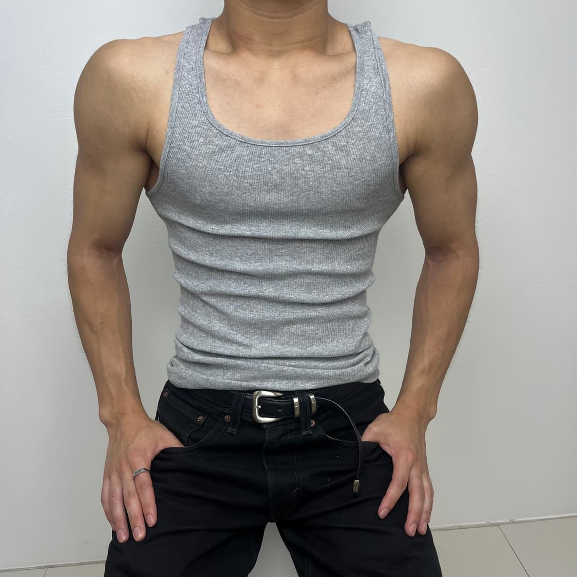 Hanes 헤인즈 민소매 빈티지 머슬핏 나시 상품이미지5