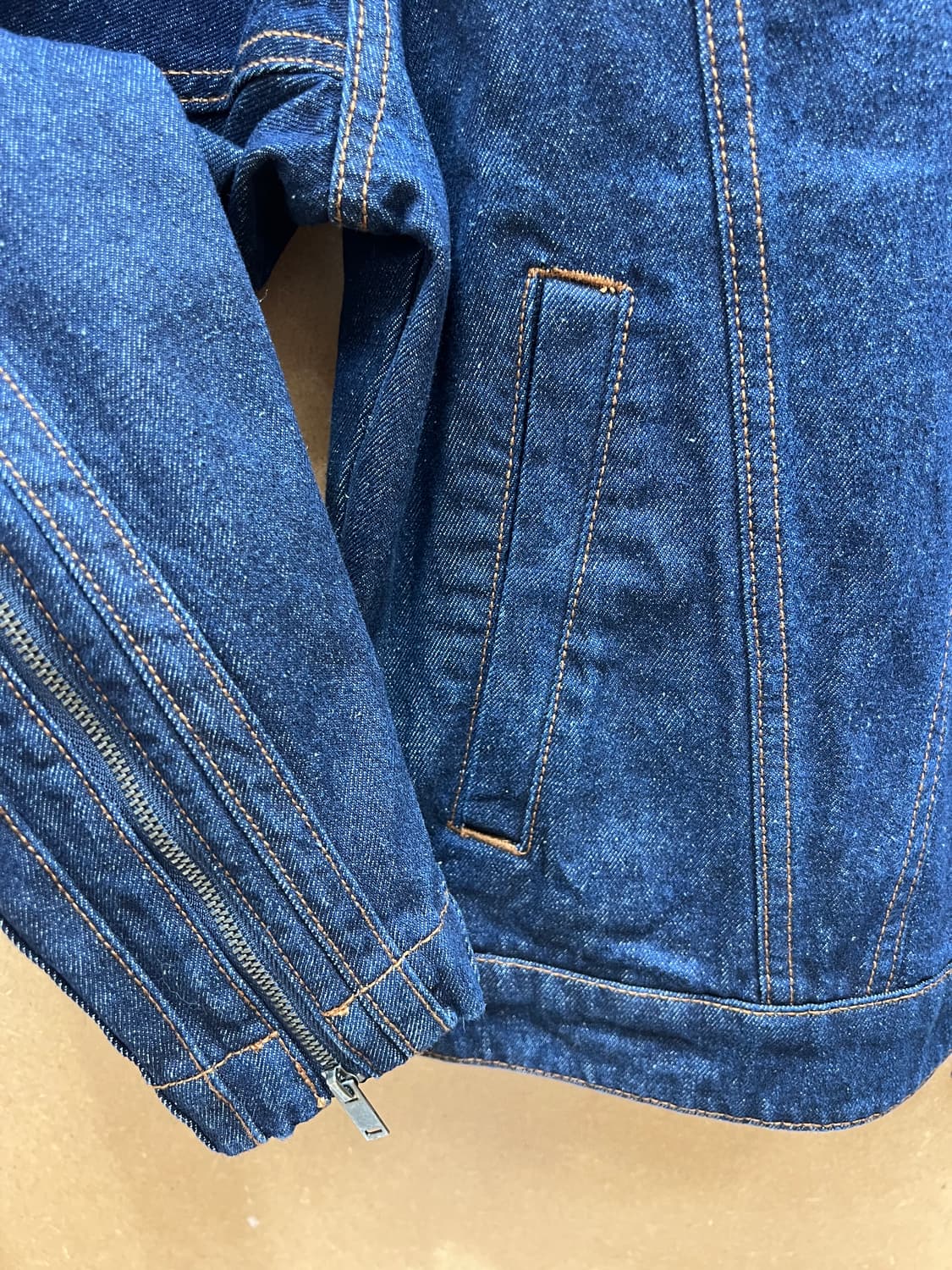 널디 유니 NY 데님 바이커 자켓(남녀공용) 상품이미지4