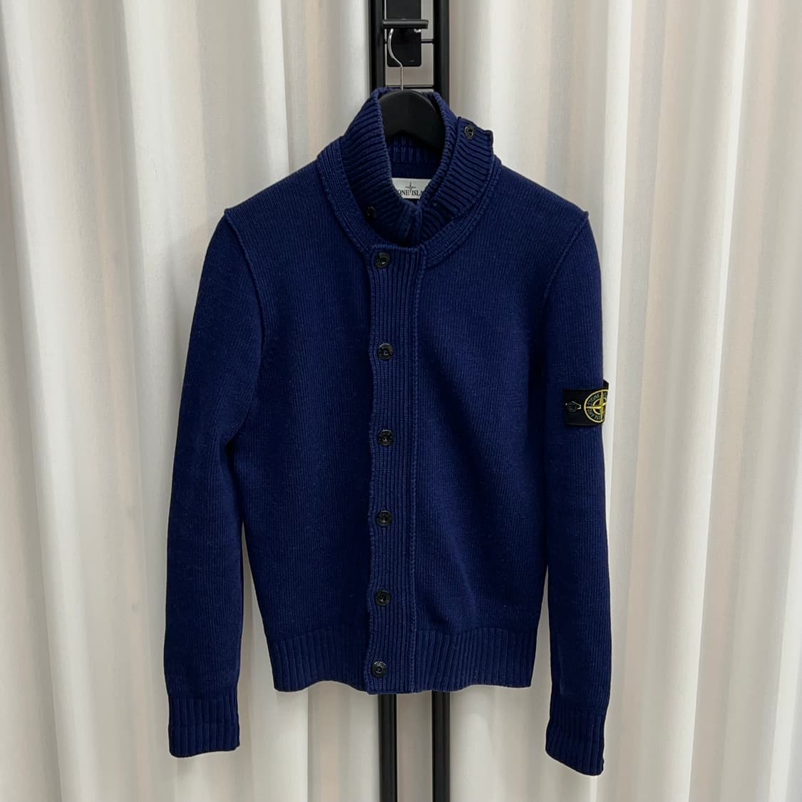 스톤아일랜드 버튼집업 니트 가디건 네이비 ( M) 상품이미지1