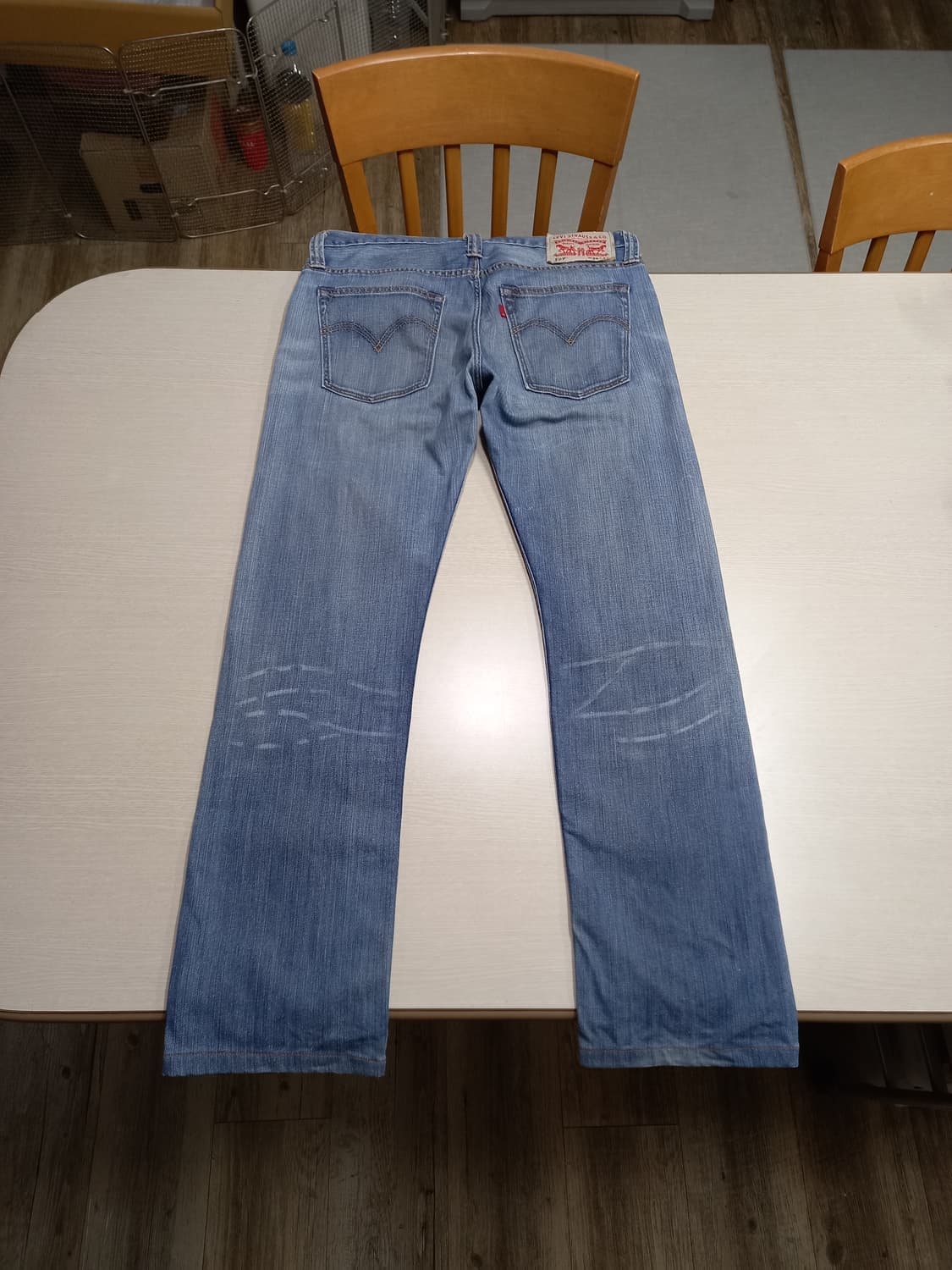 33 리바이스504 워싱 스판 일자진 연청 33-451 상품이미지2