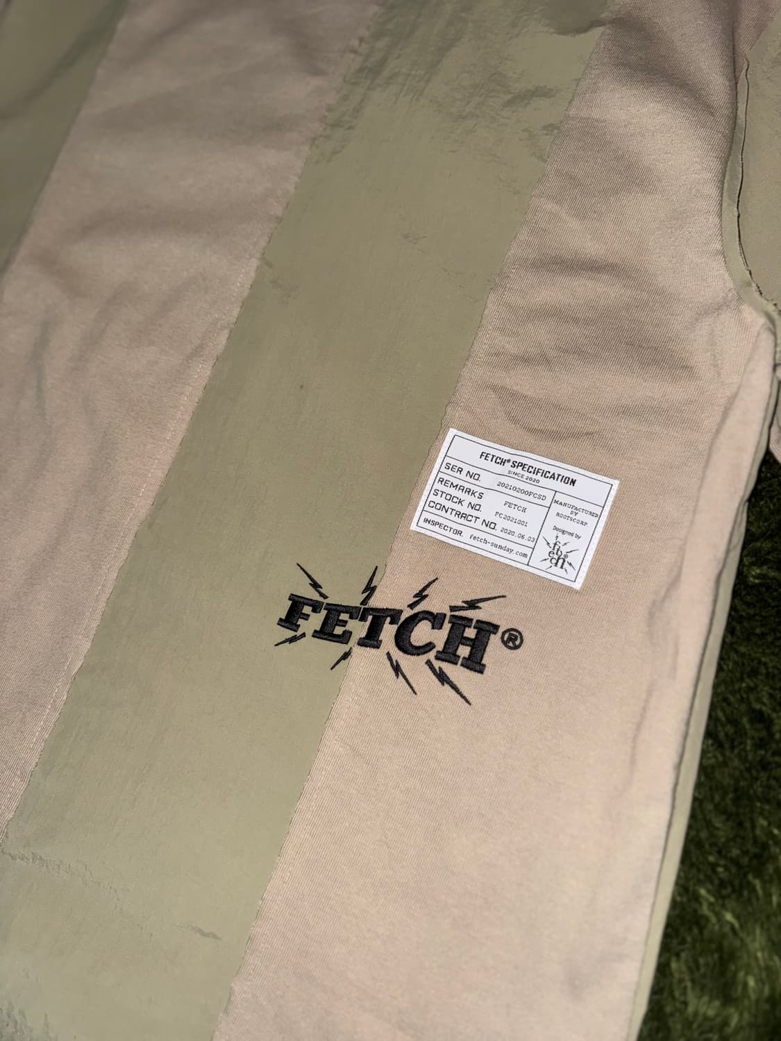 [XL] FETCH 페치 선데이 패널 엠브로이더리 로고 티셔츠 베이지 상품이미지4