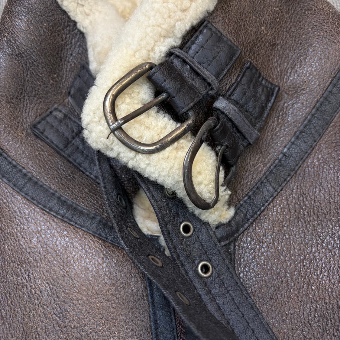 vintage B-3 레더 무스탕 상품이미지3