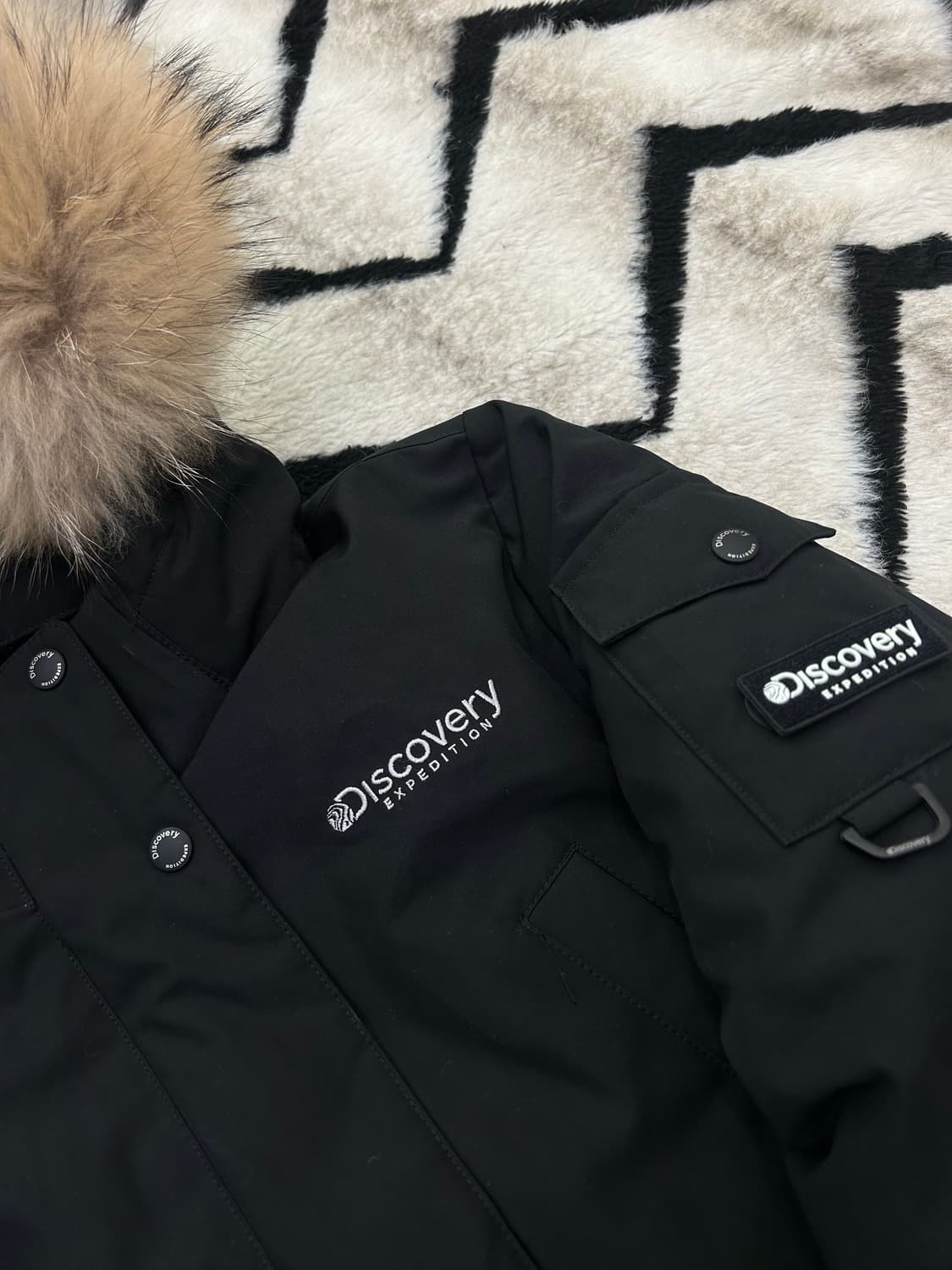 [M]디스커버리 마운틴쿡 구스 다운 숏패딩/블랙 상품이미지1