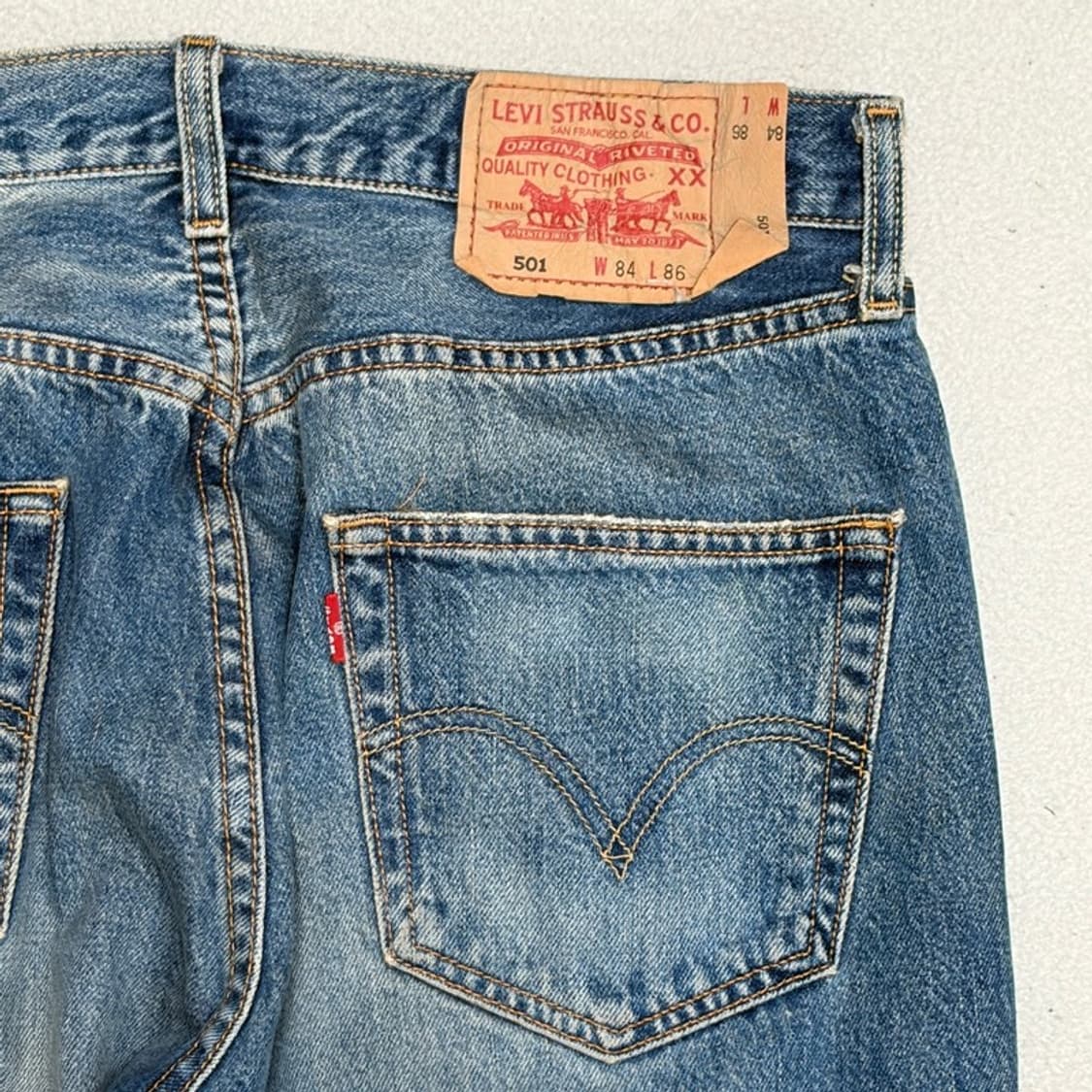 LEVI'S 501 데님 워싱진 84X86 상품이미지8